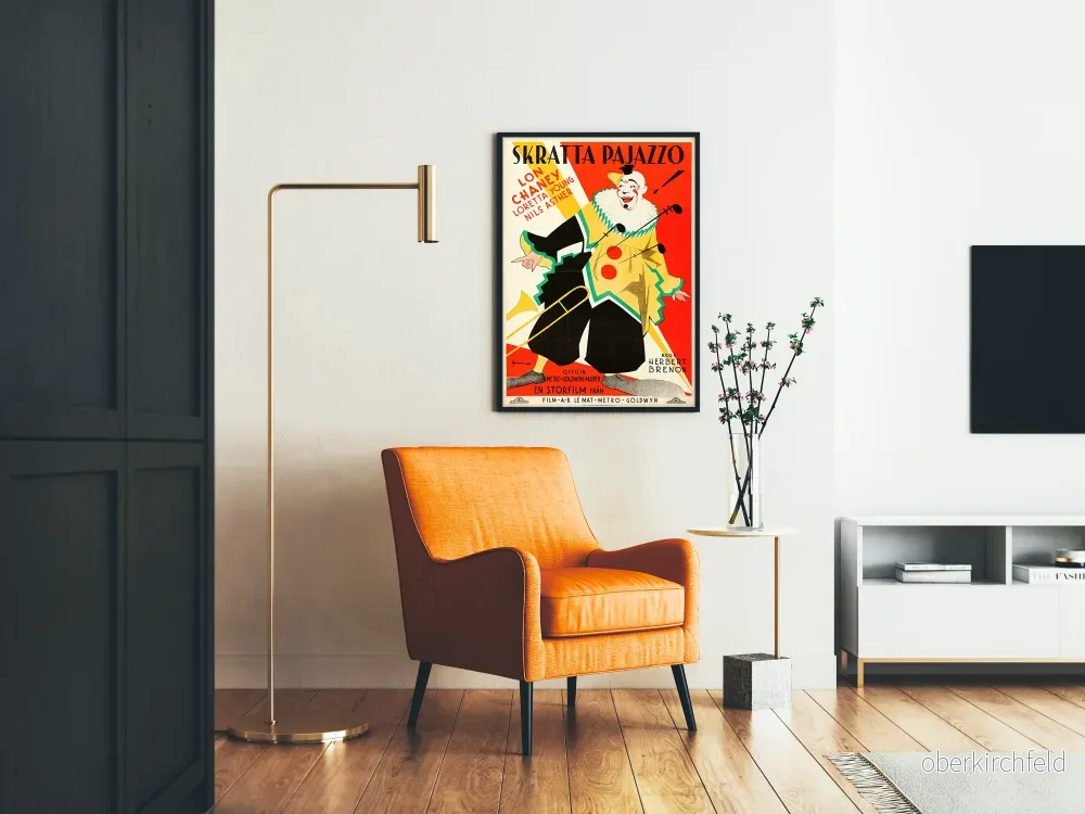 Vintageaffisch med färgglad clown för väggdekoration - Bild 2