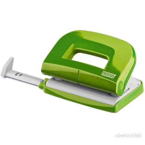 Novus E 210 Fresh hål (10 ark hålprestanda, med anslagskena, för hushåll och hemmakontor) grön glänsande 4009729057858