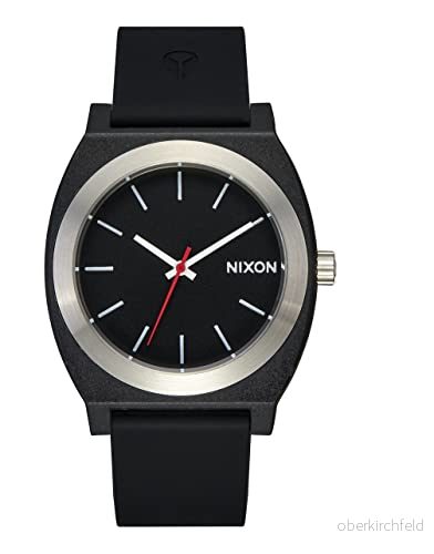 Nixon Analog kvartsklocka för män med silikonarmband A1361 000 00, svart 3608701165317