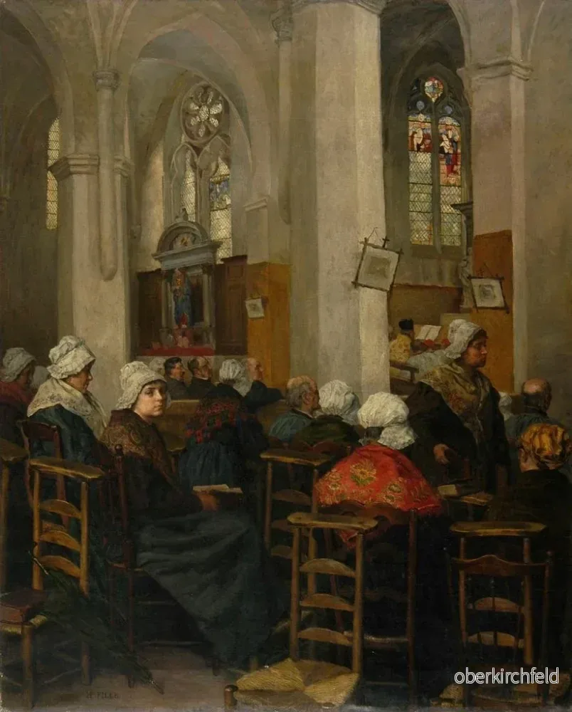 Målning La Messe - Charles - Henri Pille | Konsttryck - Bild 2