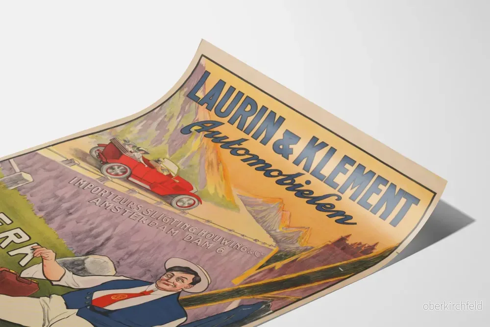 Vintageaffisch Laurin & Klement Automobiles väggdekoration - Bild 3