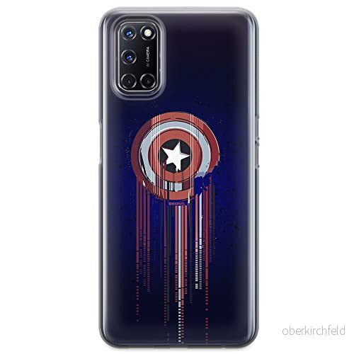 ERT GROUP mobiltelefonfodral för Oppo A92/ A72/ A52 originalt och officiellt licensierat Marvel mönster Captain America 017 anpassad till formen på mobiltelefonen, fodral tillverkad av TPU plast 5903040201756