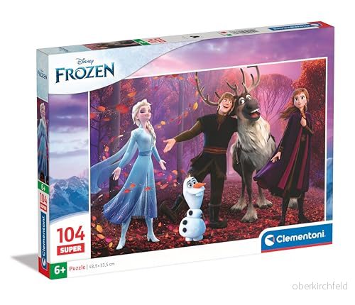 Clementoni Pussel Super Disney Frozen 104 Bitar Supercolor, För Barn, 25771 8005125257713