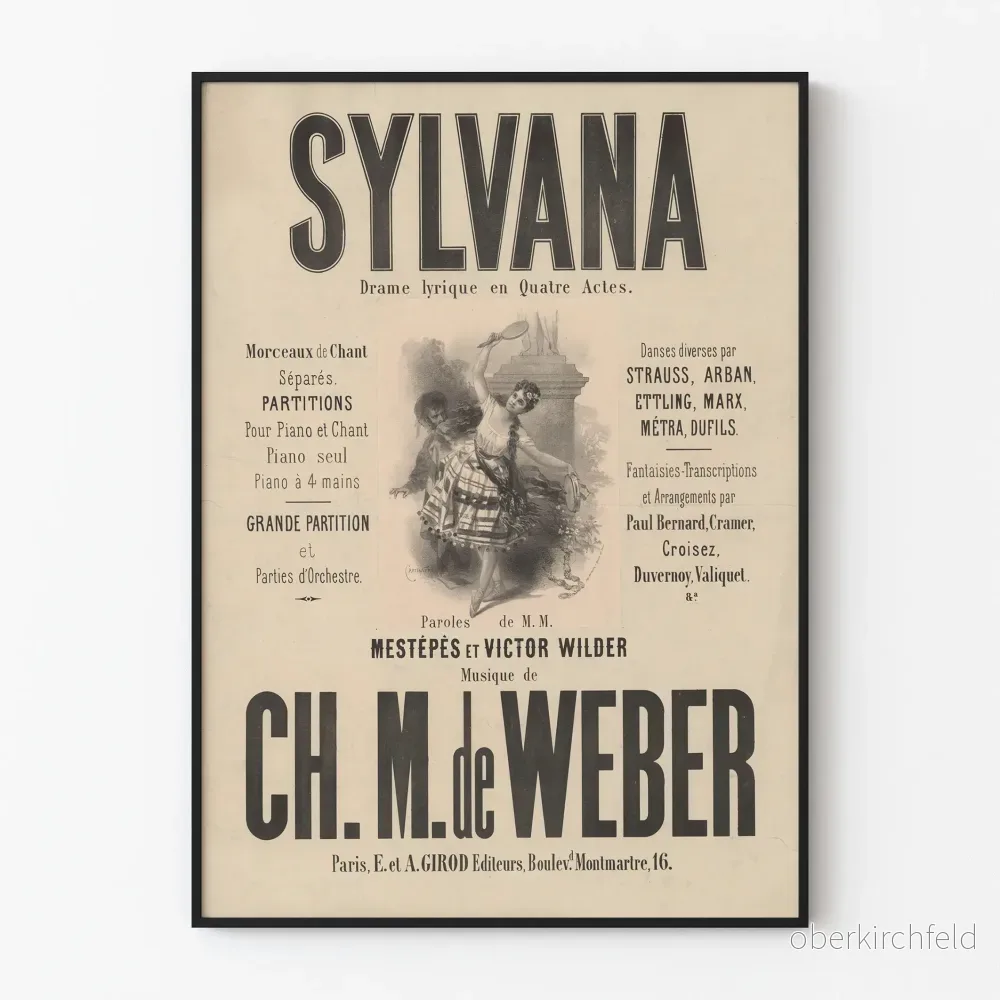 Vintageposter Sylvana, lyriskt drama i fyra akter