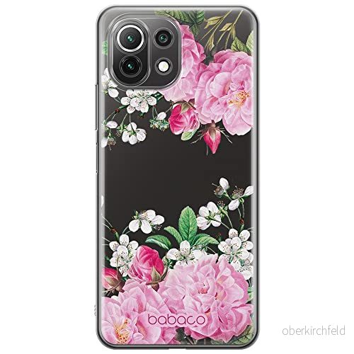 ERT GROUP mobiltelefonfodral för Xiaomi 11 LITE 4G/5G originalt och officiellt licensierat Babaco mönster Flowers 046, gedeeltelijk transparant 5905131331762