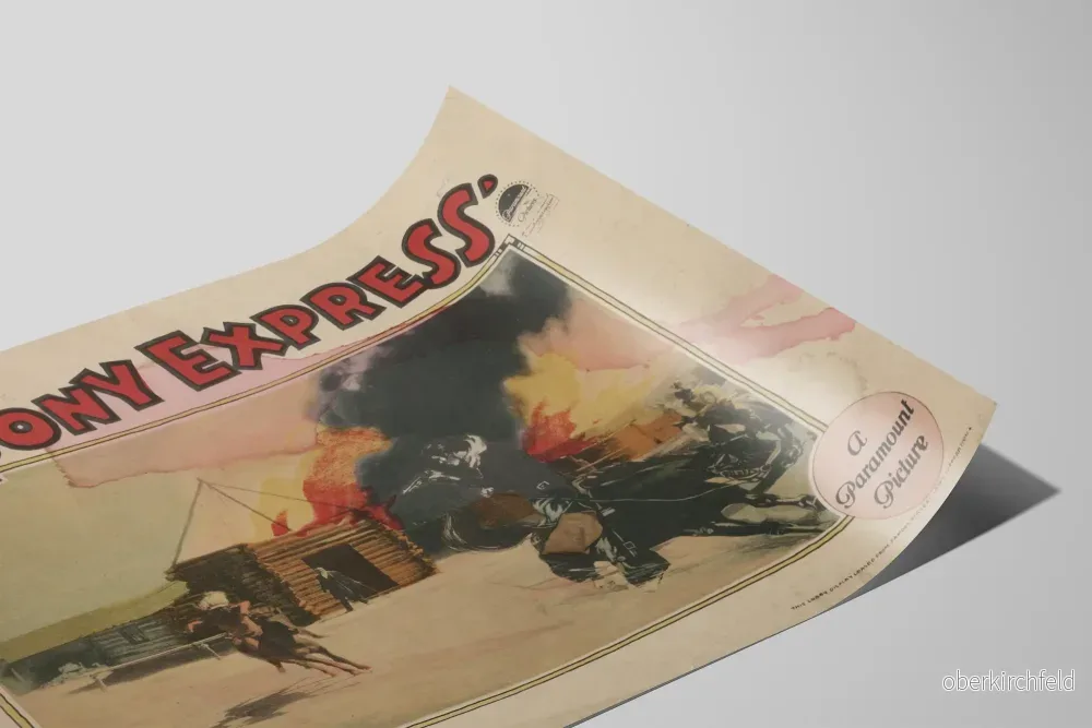 Vintageposter The Pony Express - Väggdekoration Western - Bild 2