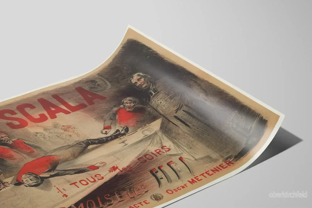 Teaterposter Vintage Scala - Mademoiselle Fifi av Oscar Méténier - Bild 2