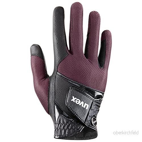 uvex sumair flexibel ridhandske för dam och herr hållbar optimal ventilation black burgundy 8 4043197337876
