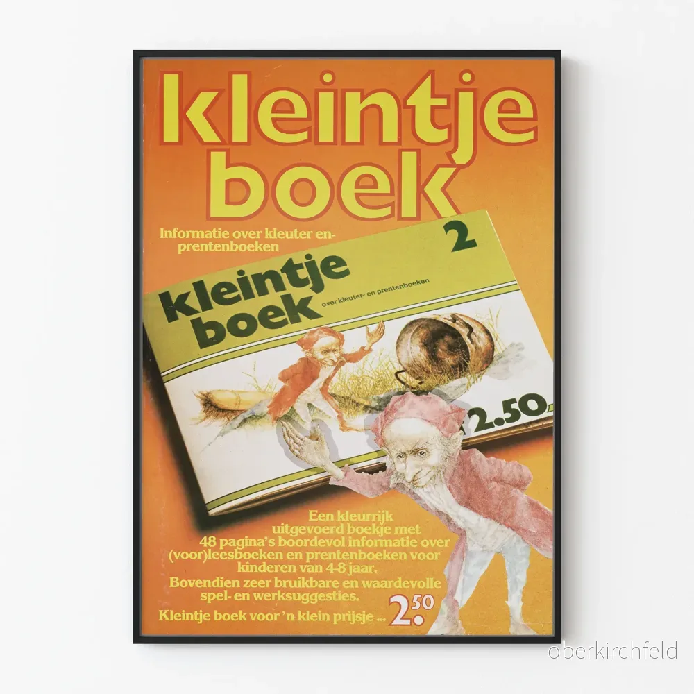 Vintageposter kleintje boek 2 - Väggdekoration för barn och böcker
