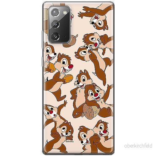 ERT GROUP mobiltelefonfodral för Samsung GALAXY NOTE 20 originalt och officiellt licensierat Disney mönster Chip & Dale 004 anpassad till formen på mobiltelefonen, fodral tillverkad av TPU plast 5905795021009