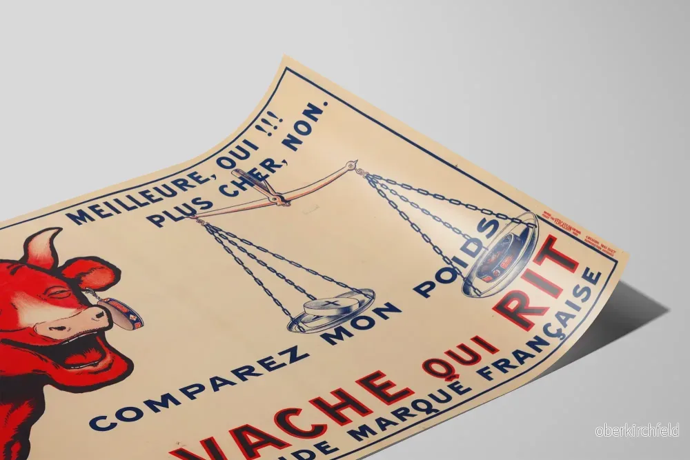 Vintageposter Krämfärgad Bäver som skrattar - Retro väggdekoration - Bild 2