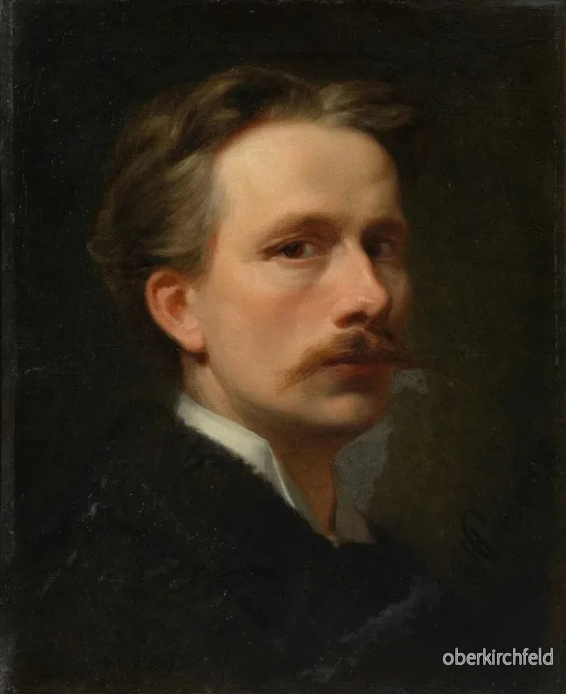 Målning självporträtt av Auguste César - August Cesar - Bild 2