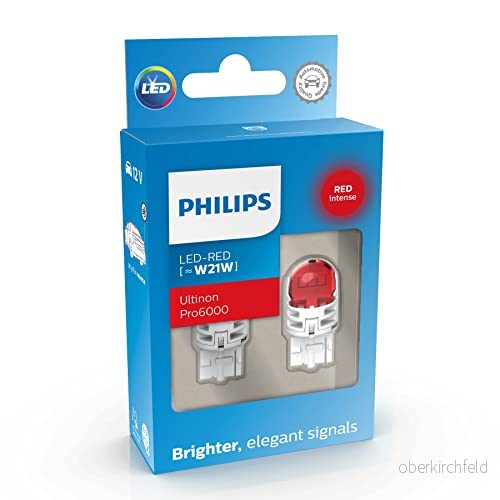 Philips Ultinon Pro6000, LED signallampa för bil (W21W röd) 8719018015648