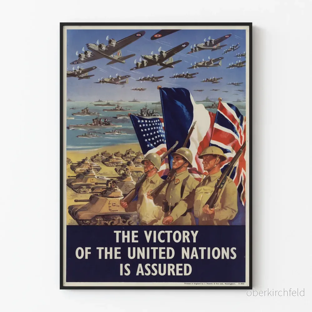 Vintage militär poster ’De Förenta Nationernas seger är säkerställd’ Vintage militär poster ’De Förenta Nationernas seger är säkerställd’