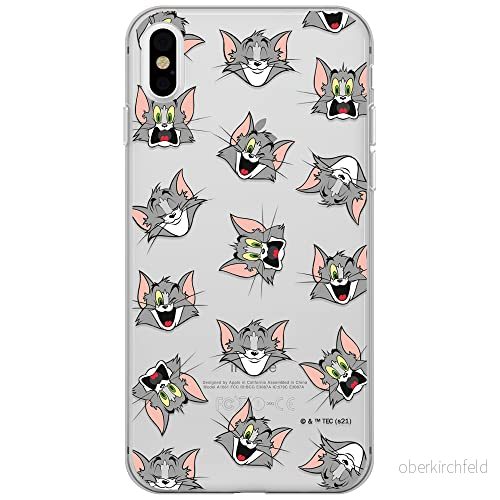 ERT GROUP mobiltelefonfodral för Apple Iphone X/XS originalt och officiellt licensierat Tom and Jerry mönster 007 Vit optimalt anpassad till formen på mobiltelefonen, gedeeltelijk transparant 5904805257315