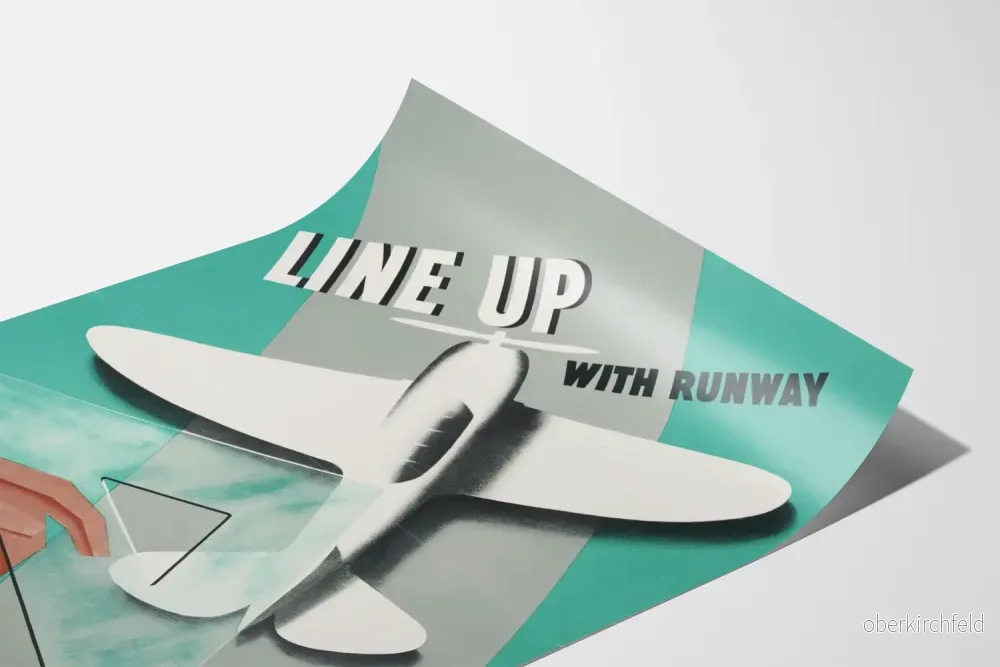 Vintage flygplansposter "Line Up With Runway" - Bild 3