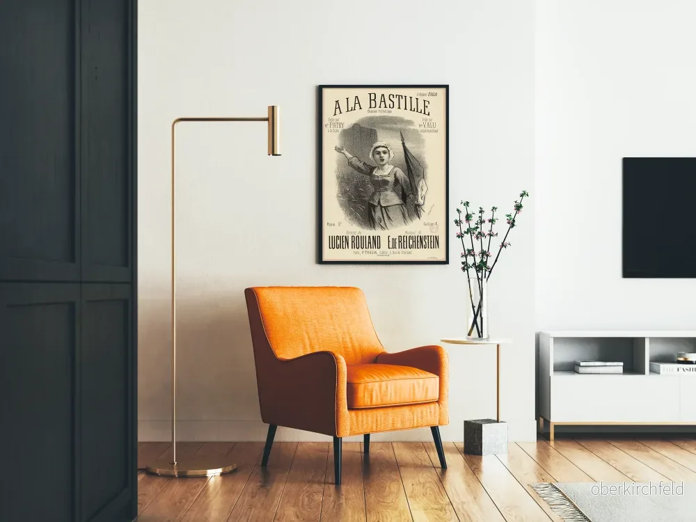 Vintageposter A La Bastille - Text Lucien Rouland, Musik E. de Reichenstein - Bild 2