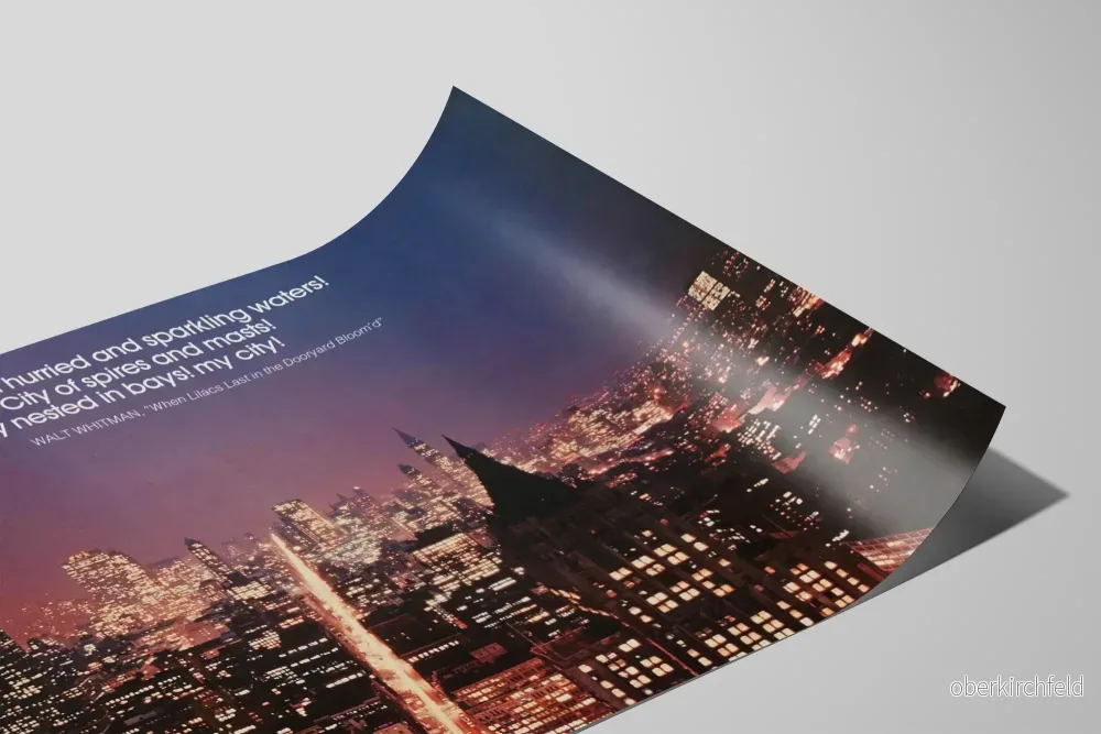 New York City nattposter med citat av Walt Whitman - Bild 2
