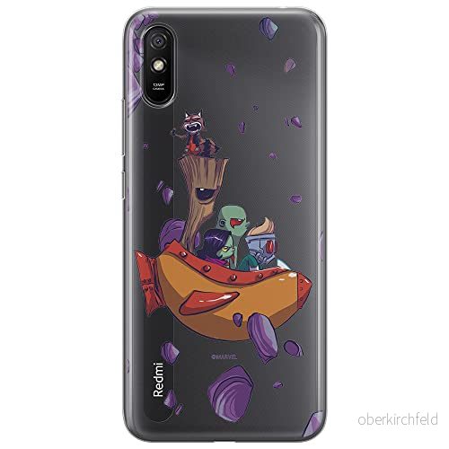 ERT GROUP mobiltelefonfodral för Xiaomi REDMI 9A originalt och officiellt licensierat Marvel mönster Guardians of the Galaxy 010 anpassad till formen på mobiltelefonen, gedeeltelijk transparant 5903040297940
