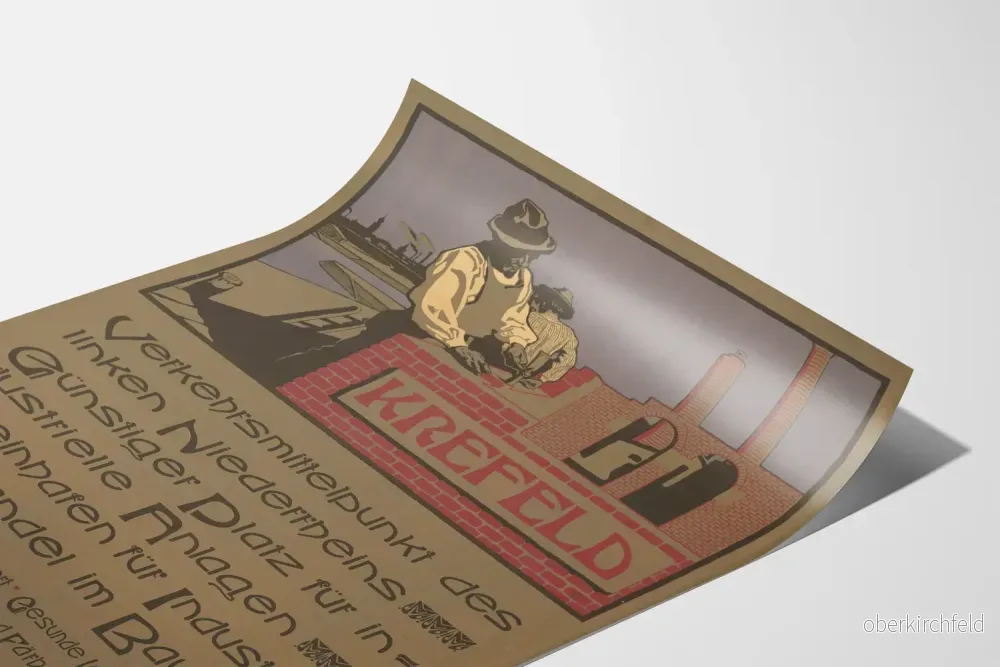 Vintageposter Krefeld – Industriell och urban väggdekoration - Bild 3