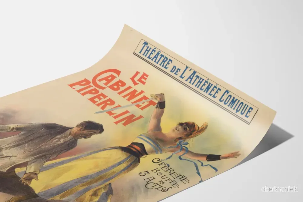 Affisch Teatern Athénée Comique Le Cabinet Piperlin - Bild 3