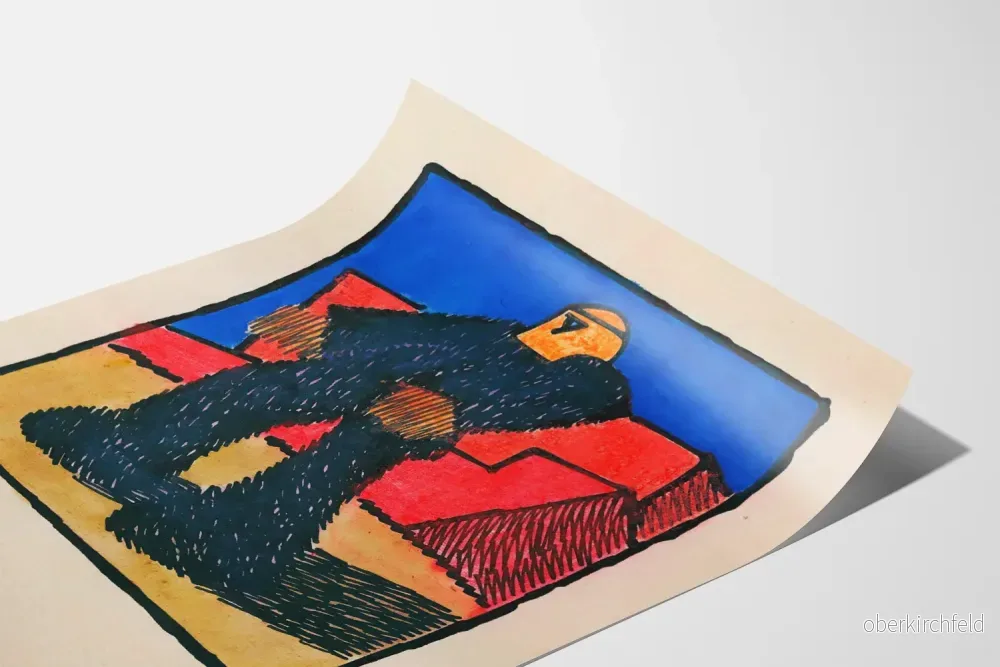 Wuchtposter av K. Wiener - Modern expressionistisk illustration - Bild 3