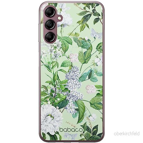ERT GROUP mobiltelefonfodral för Samsung A14 4G/5G originalt och officiellt licensierat Babaco mönster Flowers 038 optimalt anpassad till formen på mobiltelefonen, fodral tillverkad av TPU plast 5905511828899