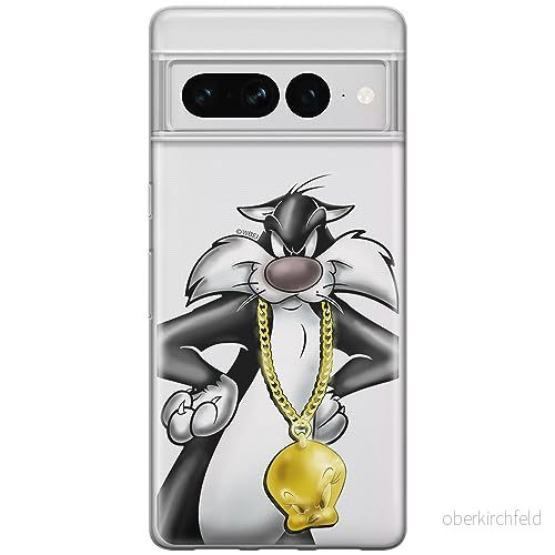 ERT GROUP mobiltelefonfodral för Google PIXEL 7 PRO originalt och officiellt licensierat Looney Tunes mönster Sylvester 003 optimalt anpassad till formen på mobiltelefonen, gedeeltelijk transparant 5905795182489