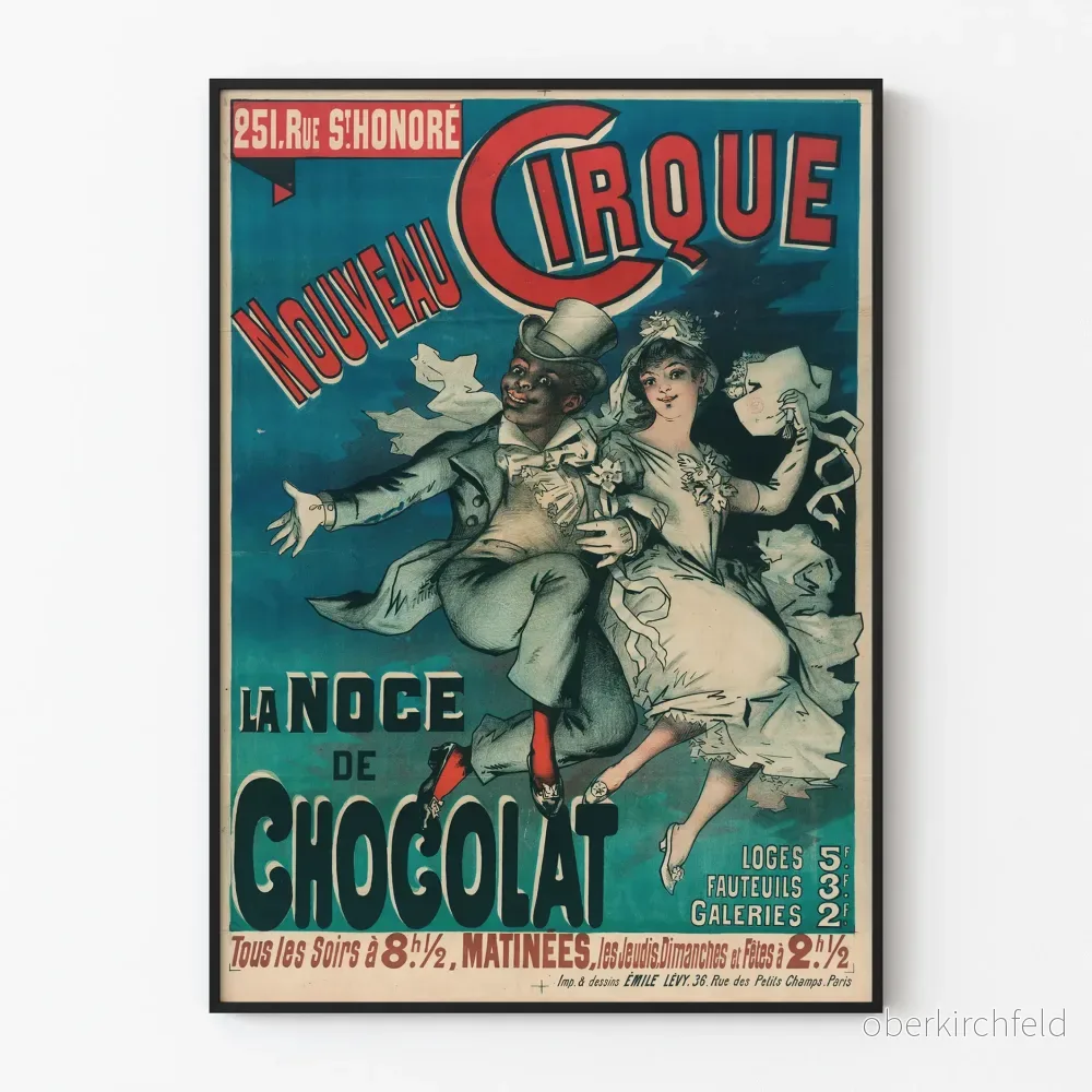 Vintageaffisch Nouveau Cirque La Noce de Chocolat