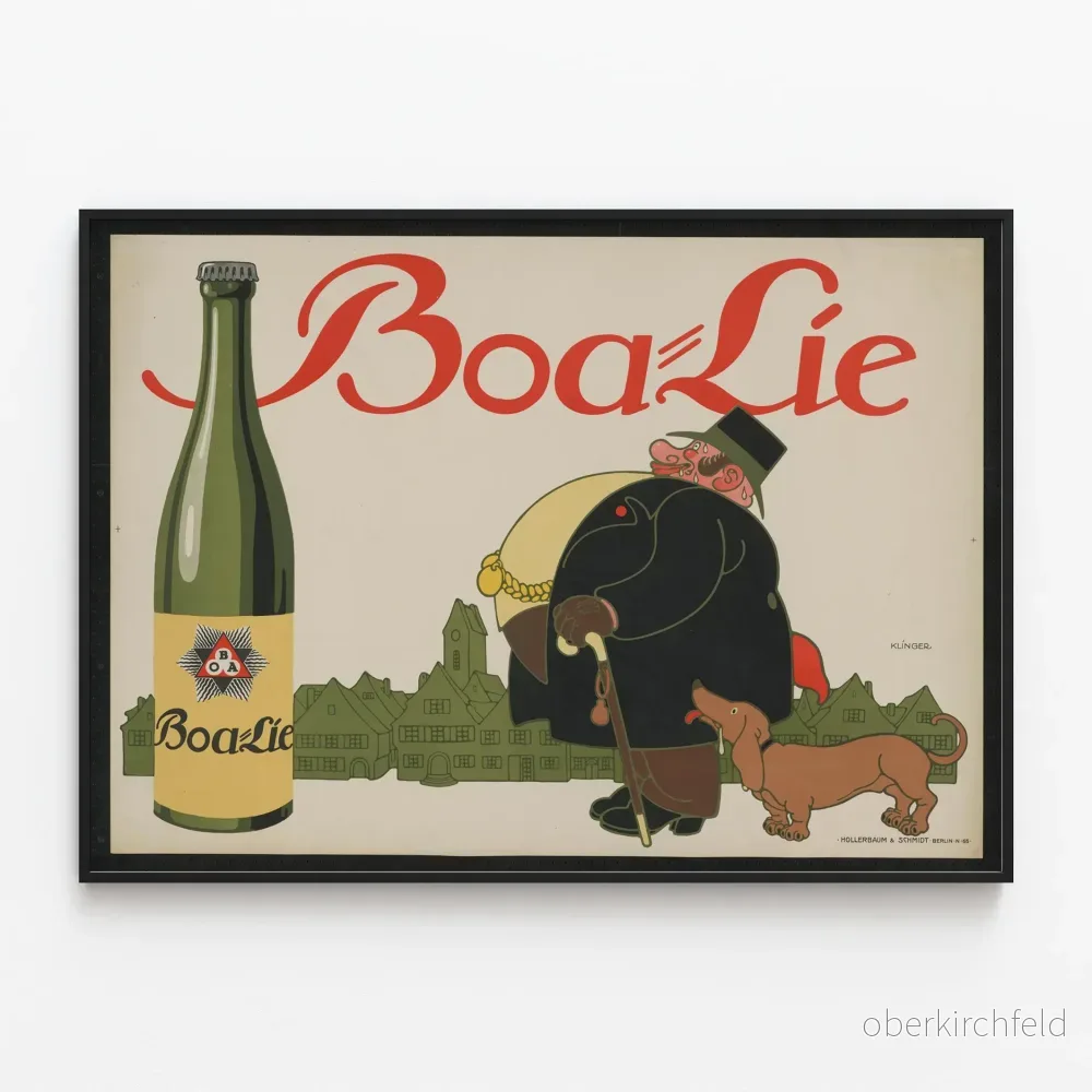 Vintageposter BoaLie - Väggdekoration med gammal dryck
