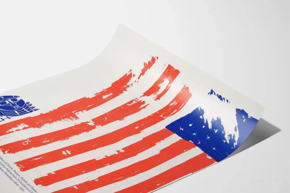 Grafisk poster med stiliserad amerikansk flagga Peter Paul Piech - Bild 3