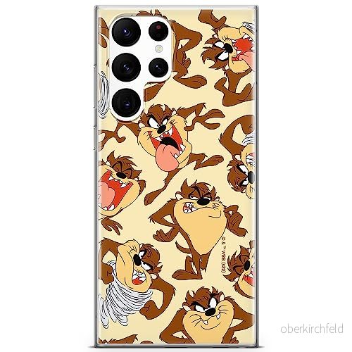 ERT GROUP mobiltelefonfodral för Samsung S22 ULTRA originalt och officiellt licensierat Looney Tunes mönster Tasmanian 005 anpassad till formen på mobiltelefonen, fodral tillverkad av TPU plast 5905511621919