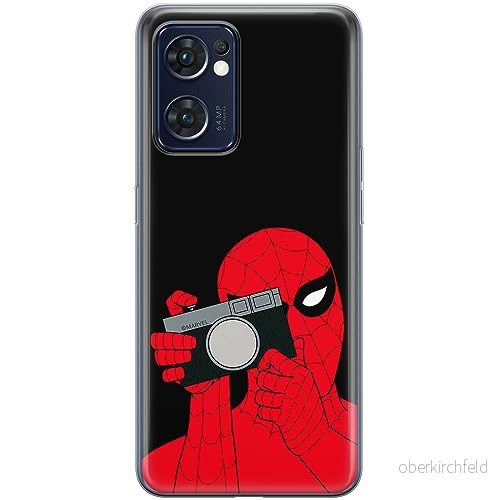 ERT GROUP mobiltelefonfodral för Oppo RENO 7 5G originalt och officiellt licensierat Marvel mönster Spider Man 026 optimalt anpassad till formen på mobiltelefonen, fodral tillverkad av TPU plast 5905795003395