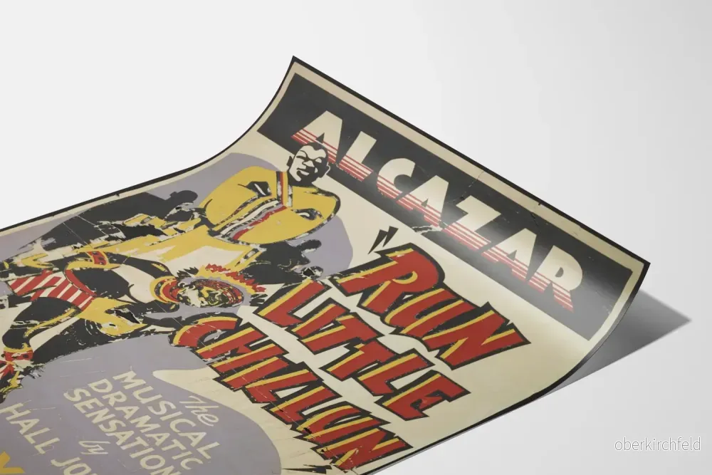 Vintageposter 'Run Little Chillun' - Tematisk väggdekoration för teater och musikal - Bild 3