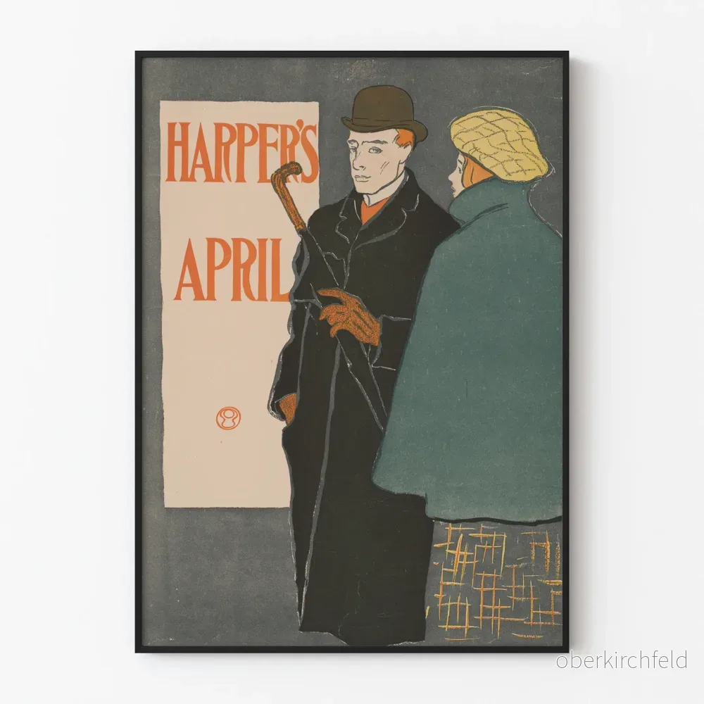 Vintageposter Harper's April - Elegant väggdekoration