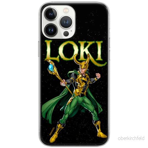 ERT GROUP mobiltelefonfodral för Apple Iphone 12/12 PRO originalt och officiellt licensierat Marvel mönster Loki 002 Vit anpassad till formen på mobiltelefonen, fodral tillverkad av TPU plast 5904805218378