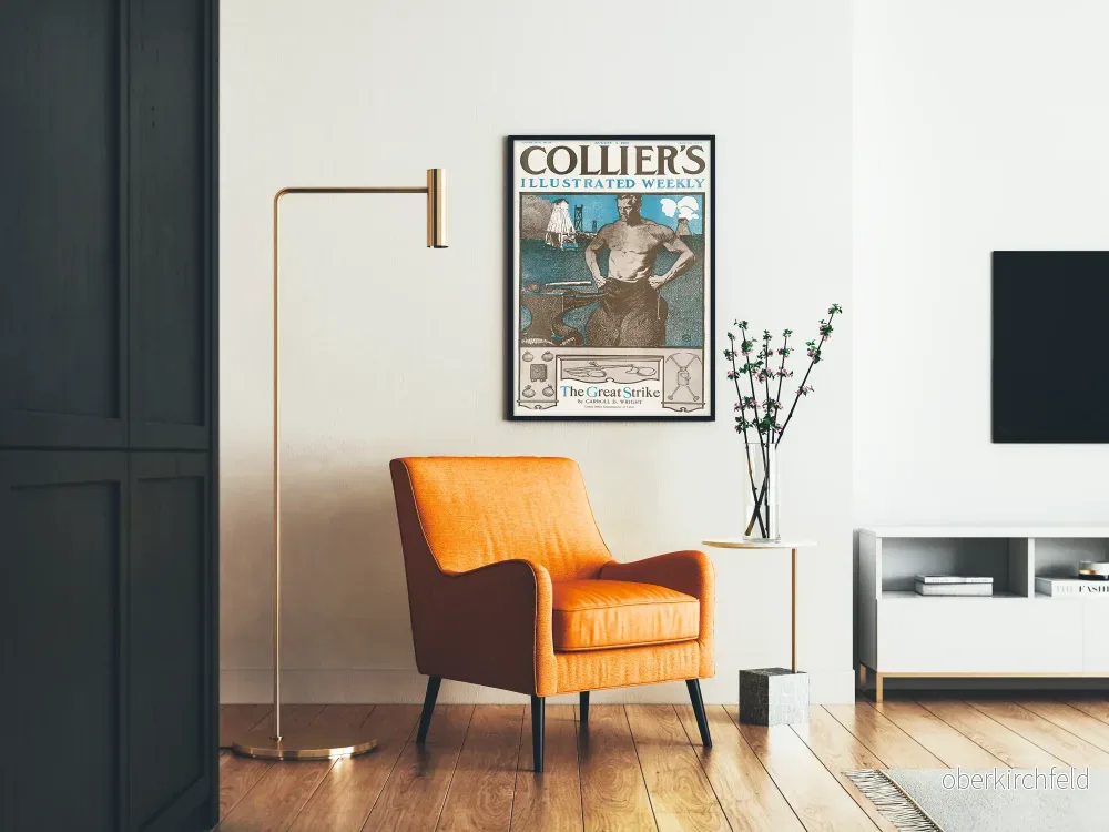 Vintageposter Collier's Illustrated Weekly The Great Strike 1901 - Bild 2