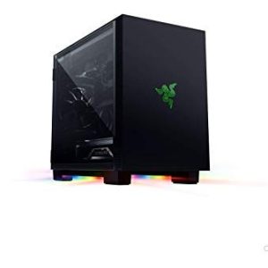 Razer Tomahawk Mini ITX Gamingchassi med Chroma RGB (Dubbelsidiga svängluckor härdat glas, Dammfilter, Stöd för kylare upp till 240 mm, Kabelhantering) 8886419313748 Razer Tomahawk Mini ITX Gamingchassi med Chroma RGB (Dubbelsidiga svängluckor härdat glas, Dammfilter, Stöd för kylare upp till 240 mm, Kabelhantering) 8886419313748