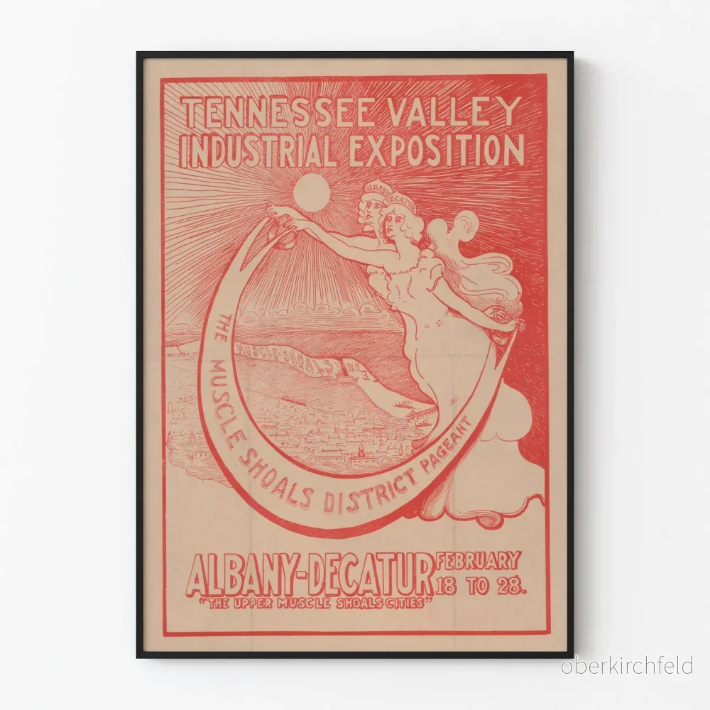 Vintageposter för industriutställning Tennessee Valley