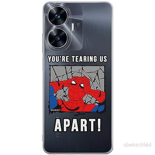 ERT GROUP mobiltelefonfodral för Realme C55 originalt och officiellt licensierat Marvel mönster Spider Man 035 optimalt anpassad till formen på mobiltelefonen, gedeeltelijk transparant 5905795011871