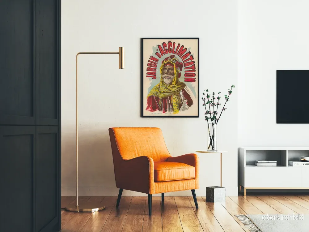 Vintageposter av Jardin d'Acclimatation med exotiskt porträtt - Bild 2