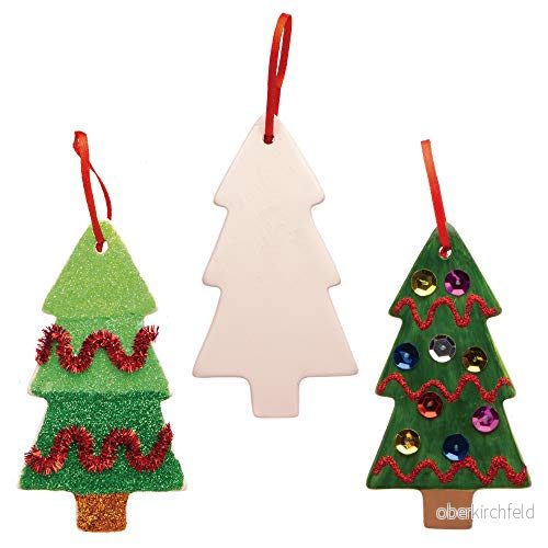 Baker Ross AW986 julgransdekoration av keramik, 5 stycken, brun 5051174098336