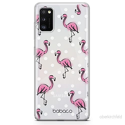 ERT GROUP mobiltelefonfodral för Samsung A41 originalt och officiellt licensierat Babaco mönster Flamingo 003 optimalt anpassad till formen på mobiltelefonen, gedeeltelijk transparant 5904805408977