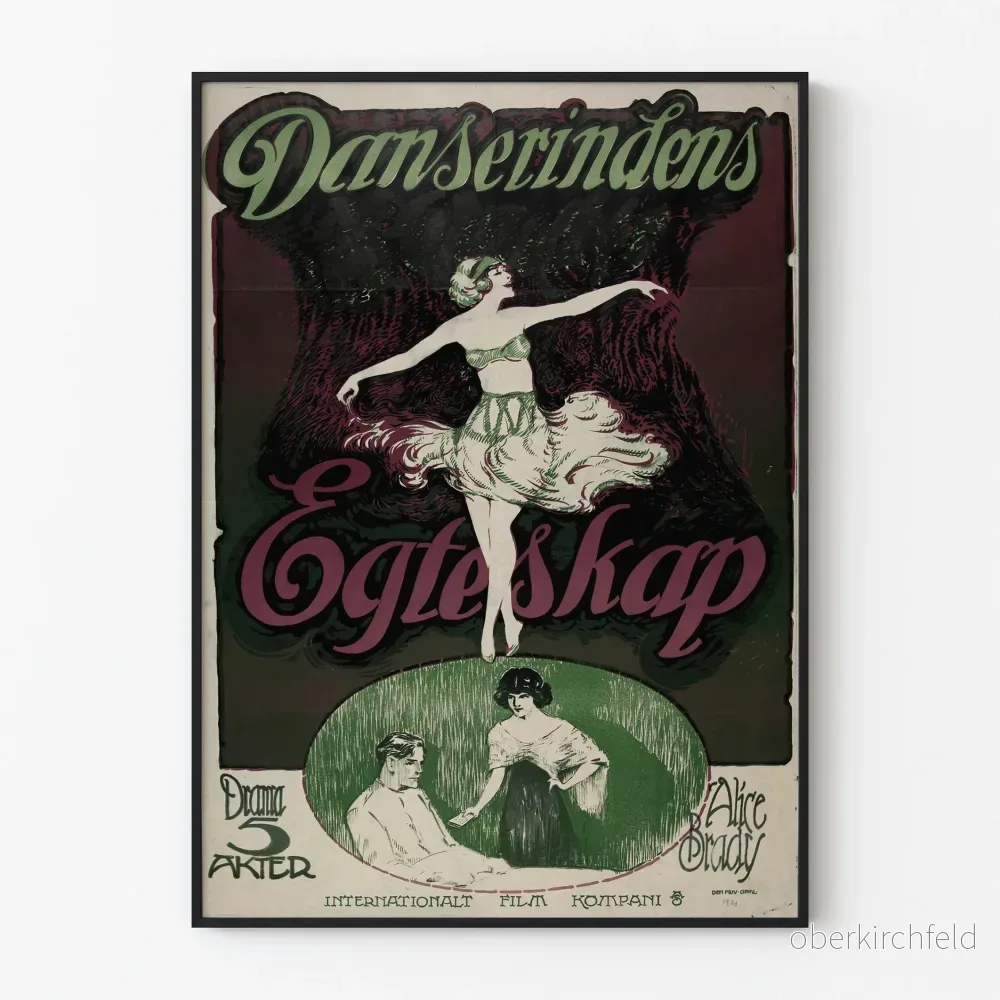 Vintageposter av Dansarens äktenskap - Klassisk filmväggdekoration
