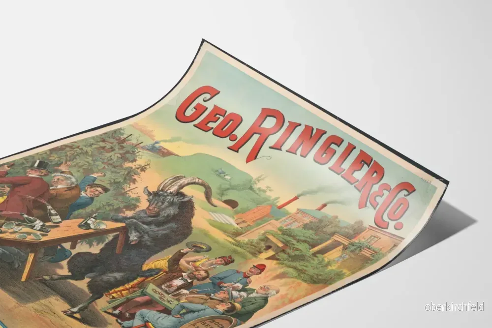 Vintageposter Geo. Ringler & Co. Bock Beer väggdekoration - Bild 3