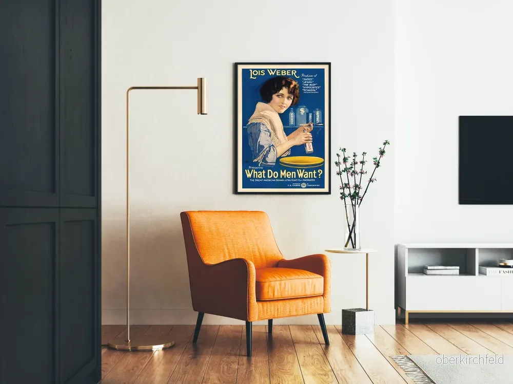 Vintageposter What Do Men Want – Retro Väggdekoration - Bild 2