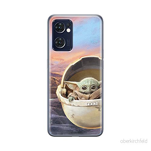 ERT GROUP mobiltelefonfodral för Oppo RENO 7 5G originalt och officiellt licensierat Star Wars mönster Baby Yoda 005 optimalt anpassad till formen på mobiltelefonen, fodral tillverkad av TPU plast 5905511311841