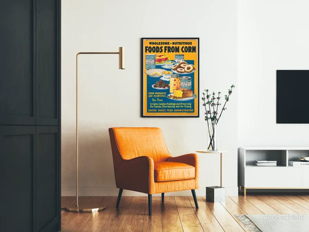 Vintageposter för hälsosam kost baserad på majs - Bild 2