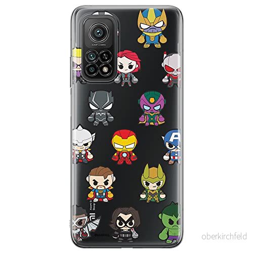 ERT GROUP mobiltelefonfodral för Xiaomi MI 10T 5G / PRO originalt och officiellt licensierat Marvel mönster Avengers 025 anpassad till formen på mobiltelefonen, gedeeltelijk transparant 5904805194207