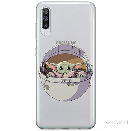 ERT GROUP mobiltelefonfodral för Samsung A70 originalt och officiellt licensierat Star Wars mönster Baby Yoda 026 optimalt anpassad till formen på mobiltelefonen, gedeeltelijk transparant 5904805083228
